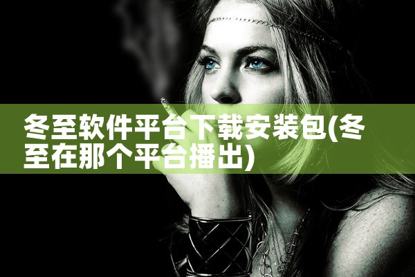 冬至软件平台下载安装包
